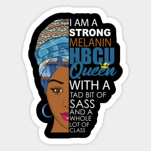 Melanin HBCU Black Queen Sticker